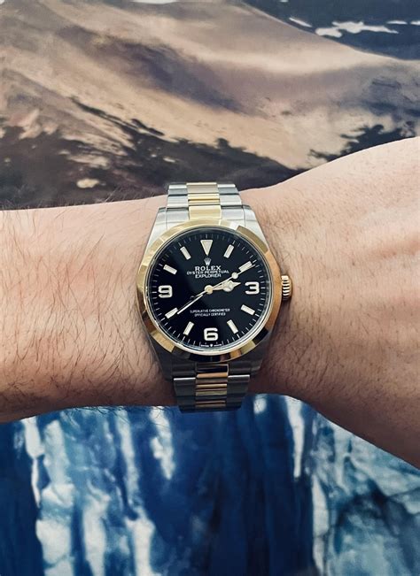 rolex explorer two tone review|2 tone rolex explorer reviews.